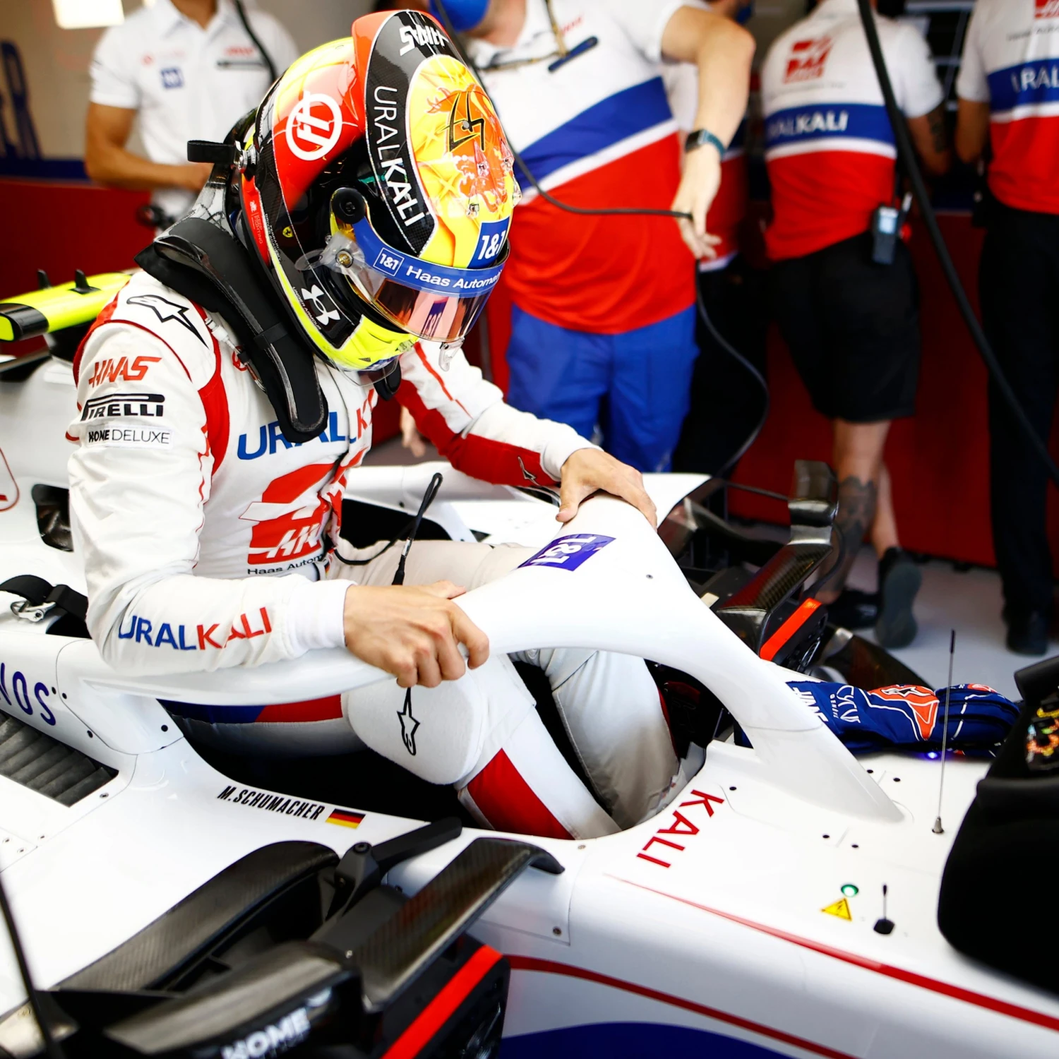 Haas Mick Schumacher 2021 Signed Photograph – Hungarian GP Haas 7 Haas Mick Schumacher 2021 Signed Photograph – Hungarian GP Haas