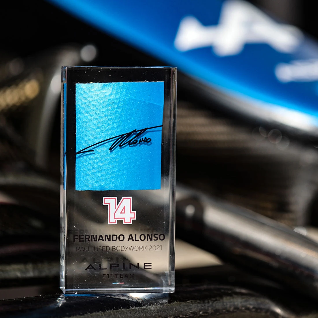 Alpine Alpine Fernando Alonso 2021 Bodywork In Acrylic 2 Alpine Alpine Fernando Alonso 2021 Bodywork In Acrylic