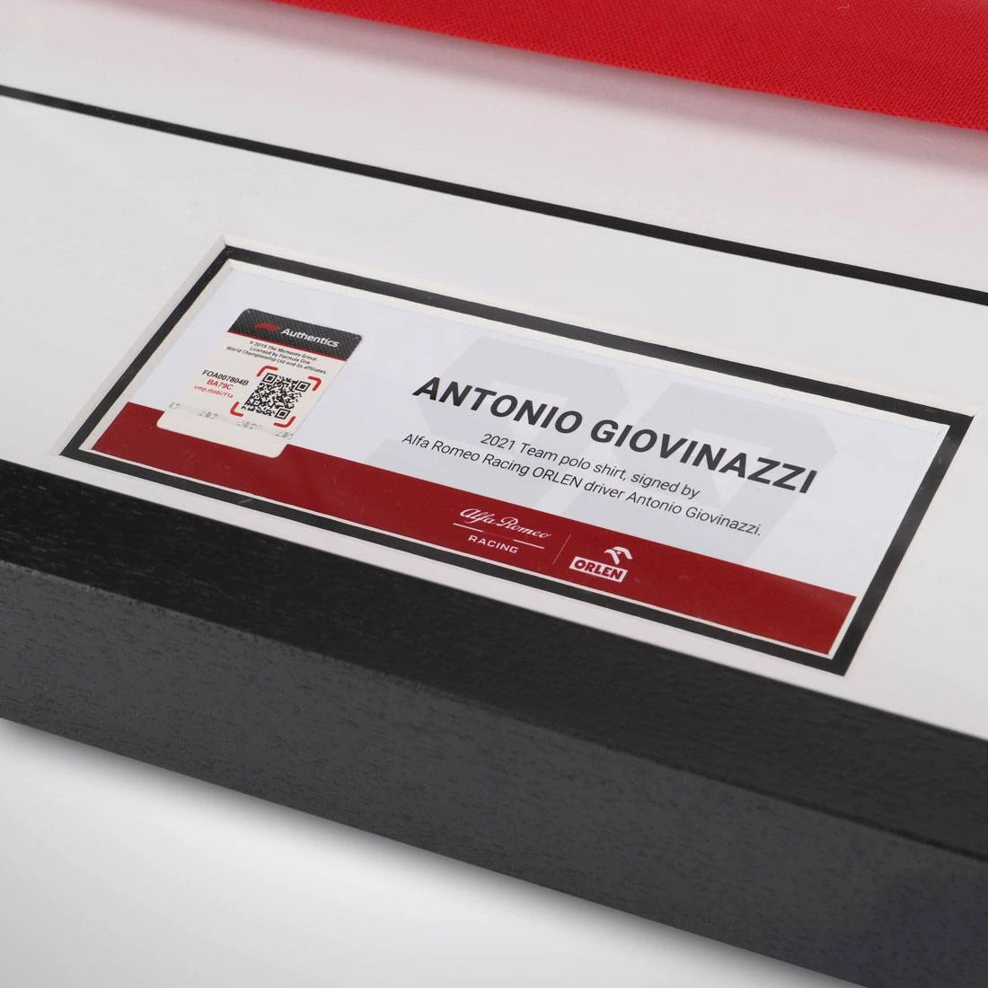 Alfa Romeo Antonio Giovinazzi 2021 Signed Polo Shirt 3 Alfa Romeo Antonio Giovinazzi 2021 Signed Polo Shirt