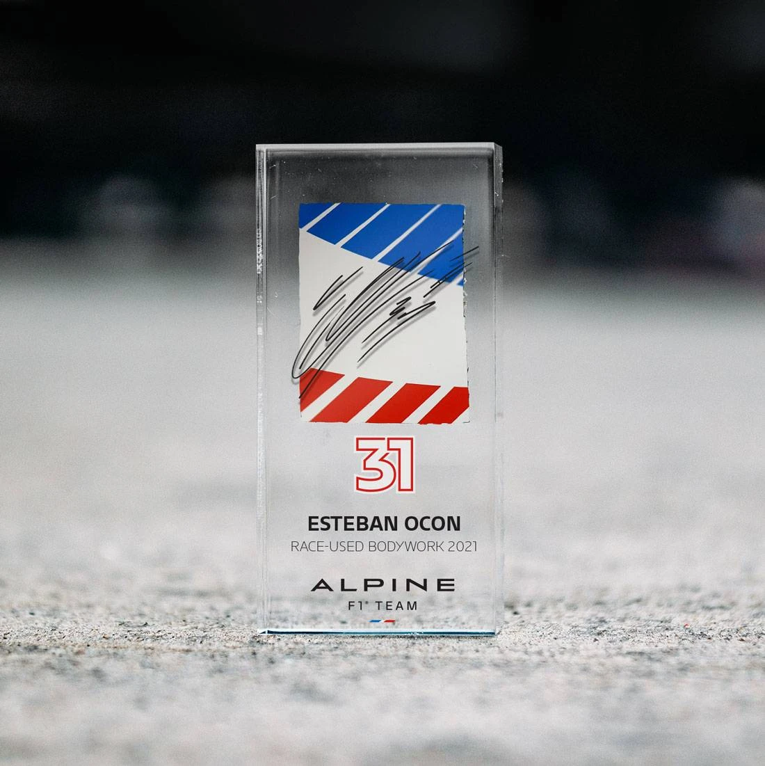 Alpine Alpine Esteban Ocon 2021 Bodywork In Acrylic 2 Alpine Alpine Esteban Ocon 2021 Bodywork In Acrylic