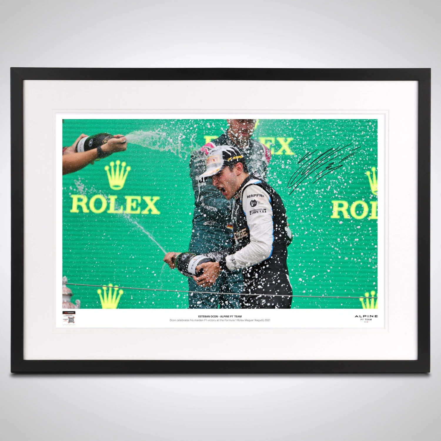 F1 Authentics Esteban Ocon 2021 Signed Photo – Hungarian GP Alpine 1 F1 Authentics Esteban Ocon 2021 Signed Photo – Hungarian GP Alpine