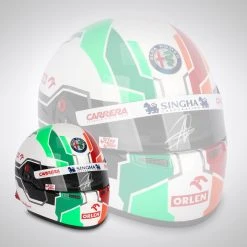 Alfa Romeo Antonio Giovinazzi 2021 Signed 1:2 Scale Helmet 17 Alfa Romeo Antonio Giovinazzi 2021 Signed 1:2 Scale Helmet
