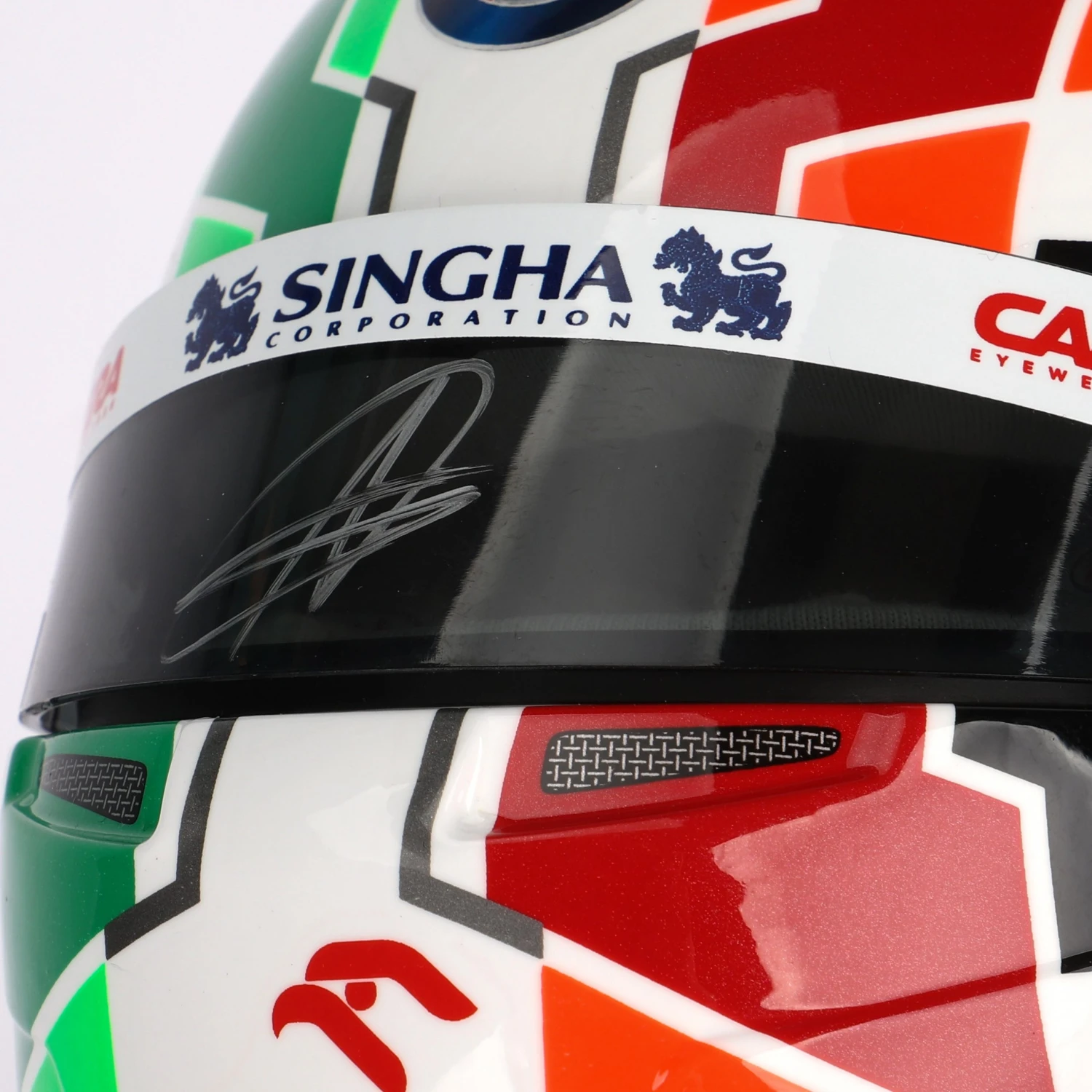 Alfa Romeo Antonio Giovinazzi 2021 Signed 1:2 Scale Helmet 6 Alfa Romeo Antonio Giovinazzi 2021 Signed 1:2 Scale Helmet