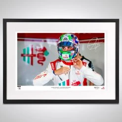 Alfa Romeo Antonio Giovinazzi 2021 Signed Photograph – Italian GP Alfa Romeo