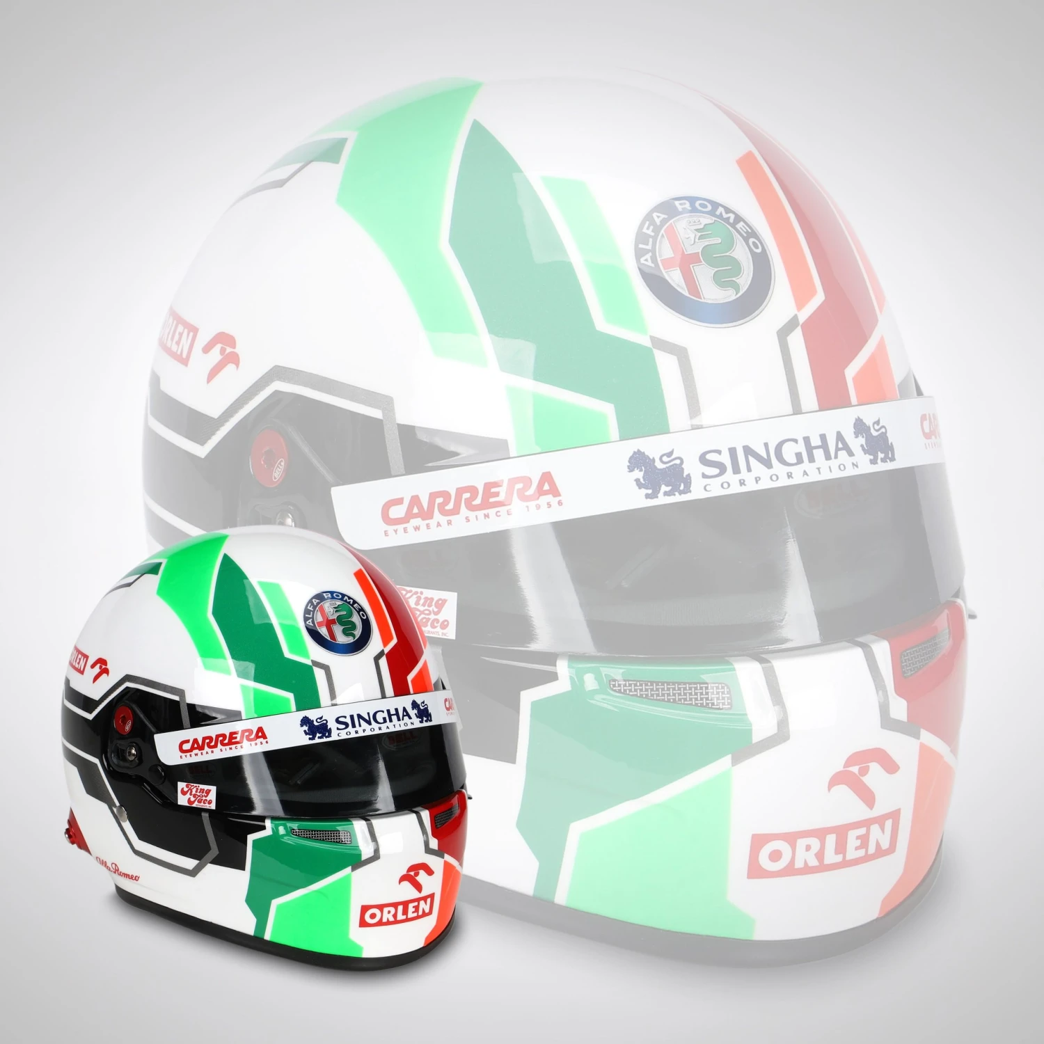 Alfa Romeo Antonio Giovinazzi 2021 1:2 Scale Helmet 1 Alfa Romeo Antonio Giovinazzi 2021 1:2 Scale Helmet