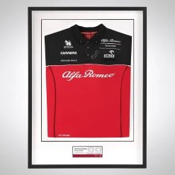 F1 Authentics Antonio Giovinazzi 2020 Framed Signed Polo Shirt