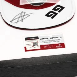Alfa Romeo Antonio Giovinazzi 2021 Framed Signed Cap Alfa Romeo 8 Alfa Romeo Antonio Giovinazzi 2021 Framed Signed Cap Alfa Romeo