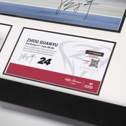 Alfa Romeo Zhou Guanyu 2022 Signed Bodywork & Photo 8 Alfa Romeo Zhou Guanyu 2022 Signed Bodywork & Photo