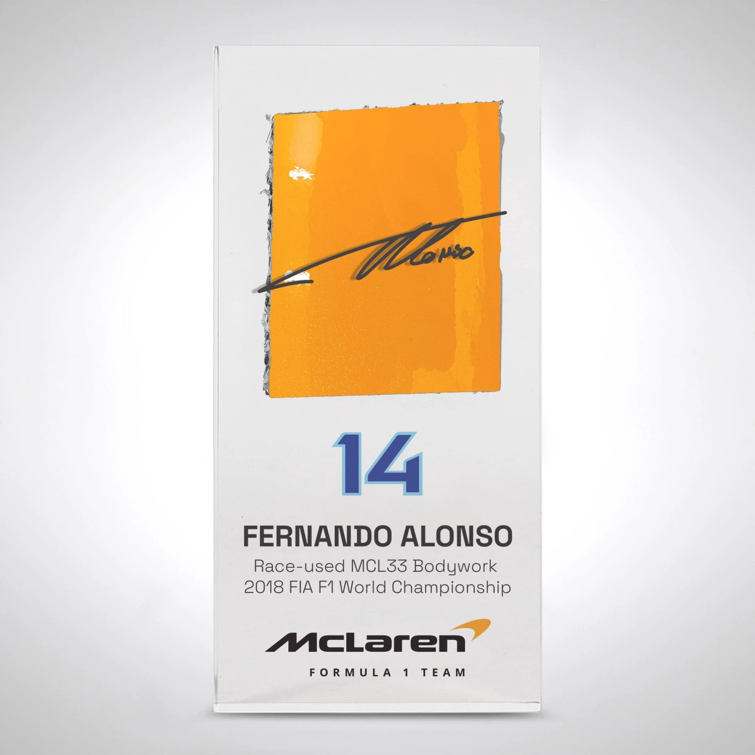 McLaren Fernando Alonso 2018 Bodywork In Acrylic 2 McLaren Fernando Alonso 2018 Bodywork In Acrylic
