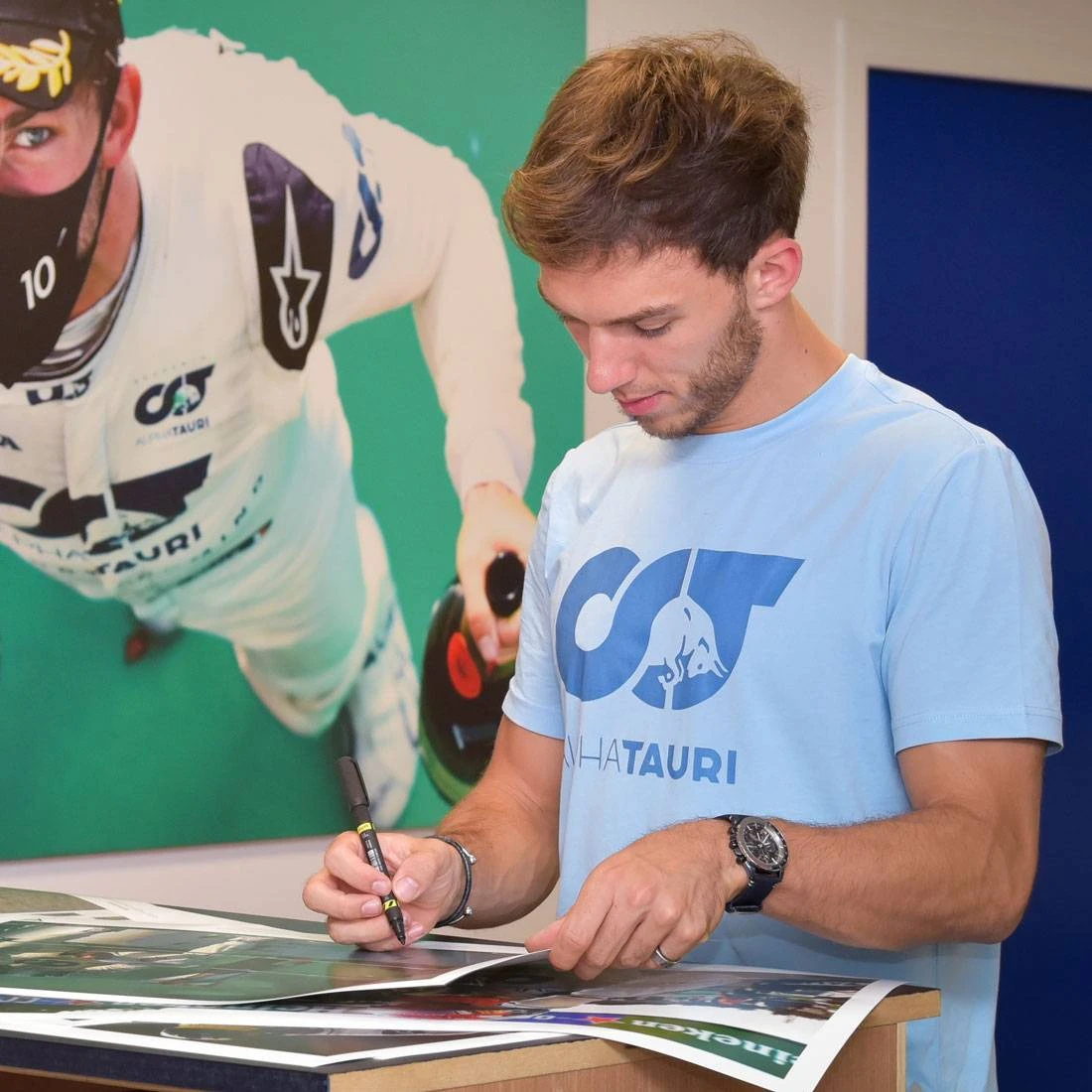 AlphaTauri Pierre Gasly 2020 Signed Italian GP Podium Photograph AlphaTauri 3 AlphaTauri Pierre Gasly 2020 Signed Italian GP Podium Photograph AlphaTauri