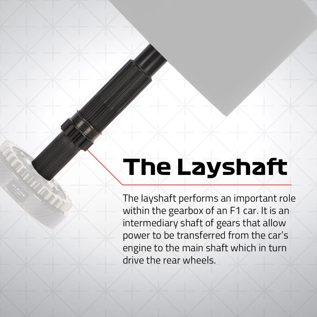 Alpine F1 Team Gear & Silver Layshaft Lamp 4 Alpine F1 Team Gear & Silver Layshaft Lamp