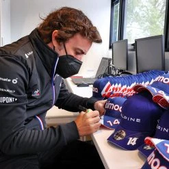 Alpine Alpine Fernando Alonso 2021 Unframed Signed Cap 10 Alpine Alpine Fernando Alonso 2021 Unframed Signed Cap
