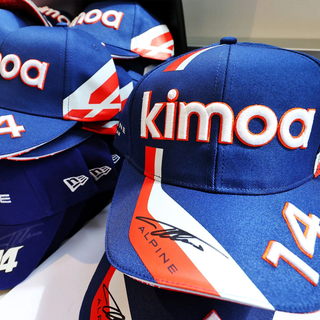 Alpine Alpine Fernando Alonso 2021 Unframed Signed Cap 2 Alpine Alpine Fernando Alonso 2021 Unframed Signed Cap