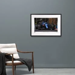 Alpine Fernando Alonso 2021 Signed Photograph – Azerbaijan GP Alpine