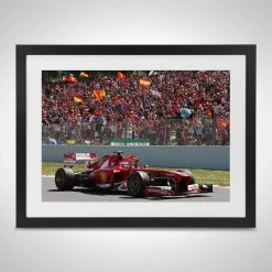 Fernando Alonso 1st Home Win With Ferrari – Spain 2013 - James Moy Print