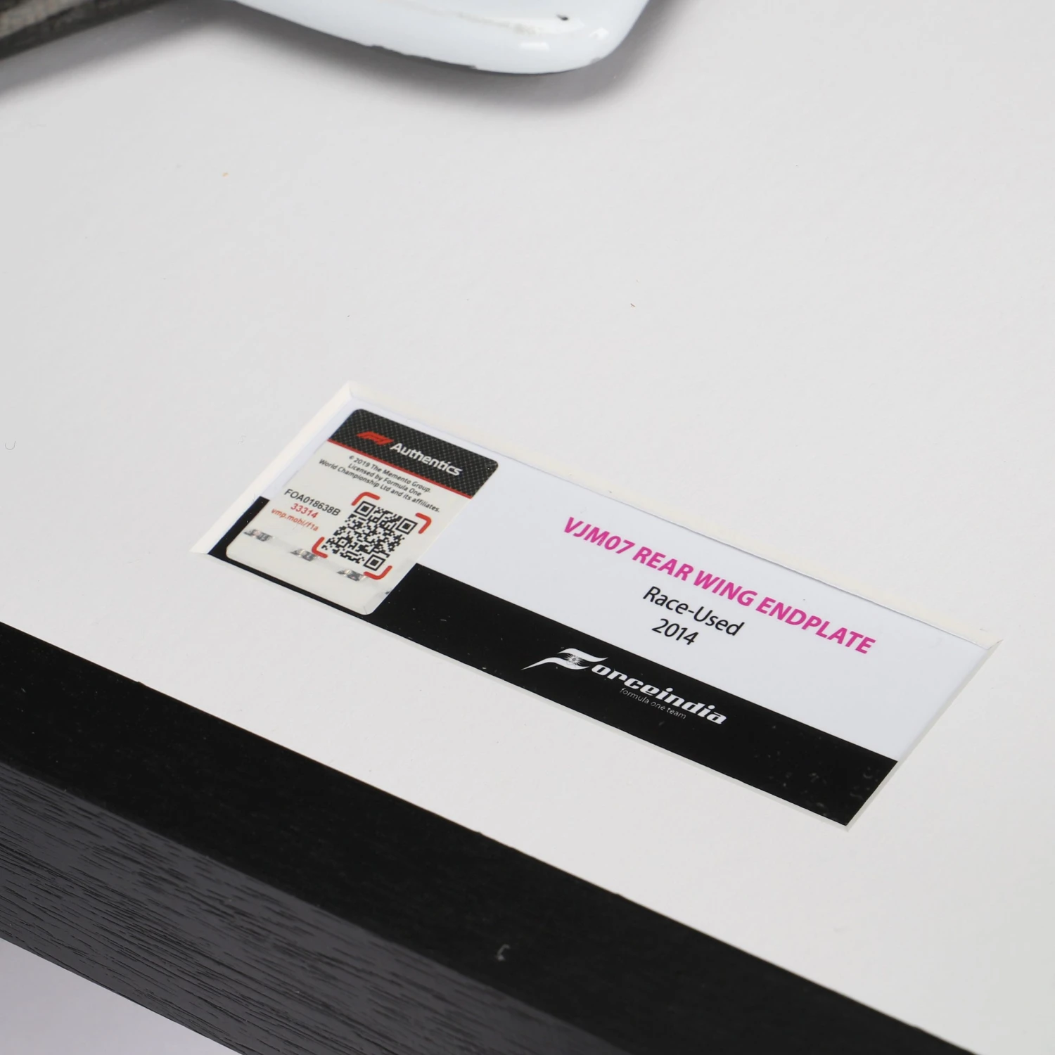 Sahara Force India F1 Team 2014 Rear Wing Endplate 2 Sahara Force India F1 Team 2014 Rear Wing Endplate