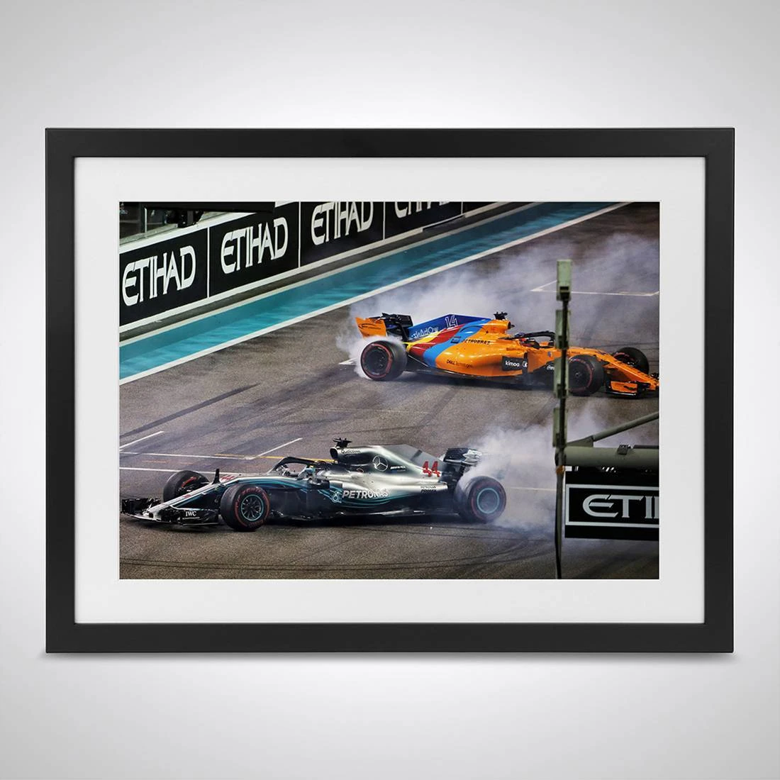F1 Authentics Donuts - Lewis Hamilton & Fernando Alonso 2018 Abu Dhabi - James Moy Print 1 F1 Authentics Donuts - Lewis Hamilton & Fernando Alonso 2018 Abu Dhabi - James Moy Print