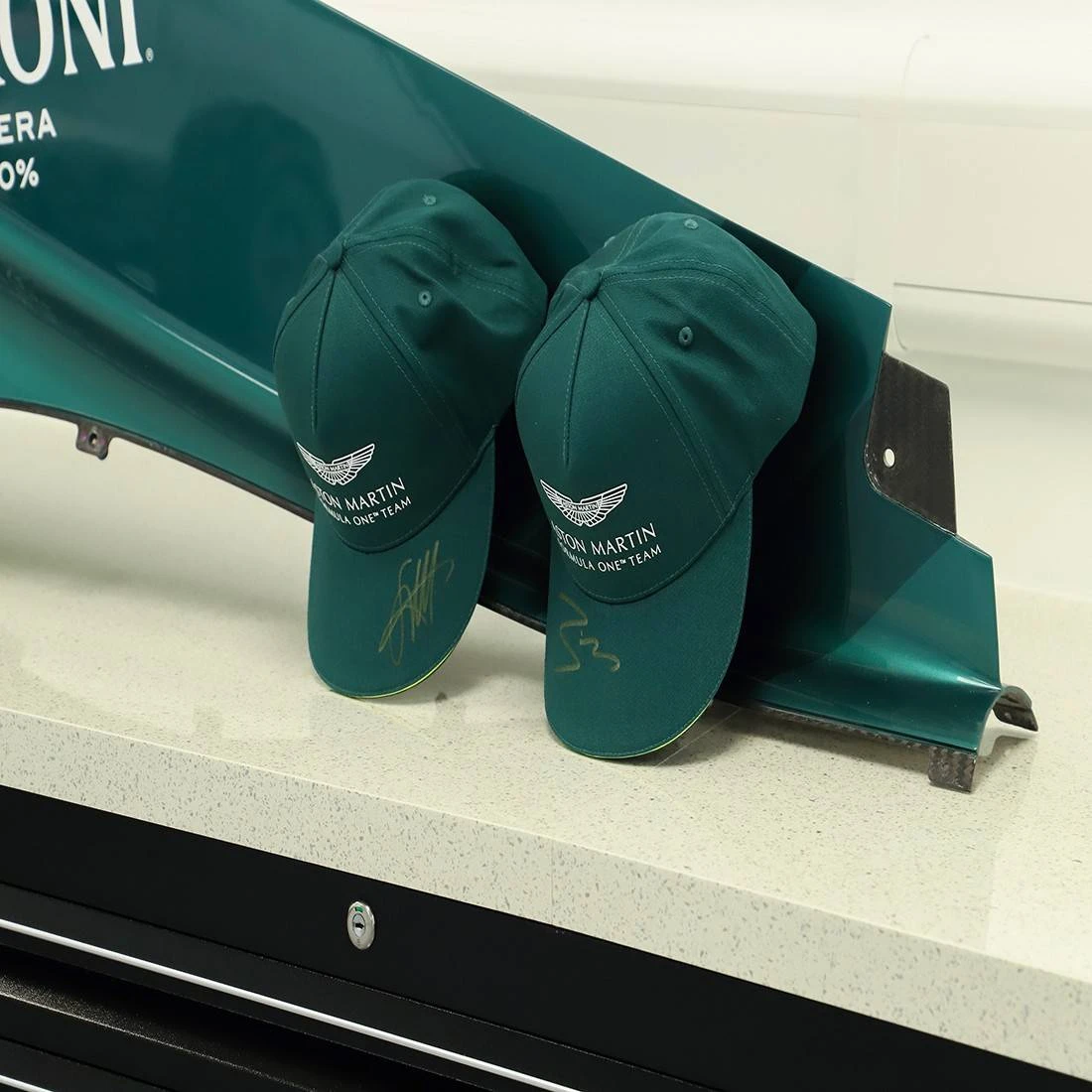 Lance Stroll Aston Martin 2021 Framed Signed Cap 9 Lance Stroll Aston Martin 2021 Framed Signed Cap