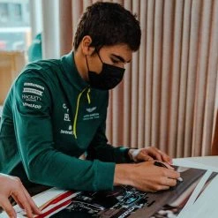 Aston Martin Aston Martin Lance Stroll 2021 Framed Signed Photograph – Bahrain GP