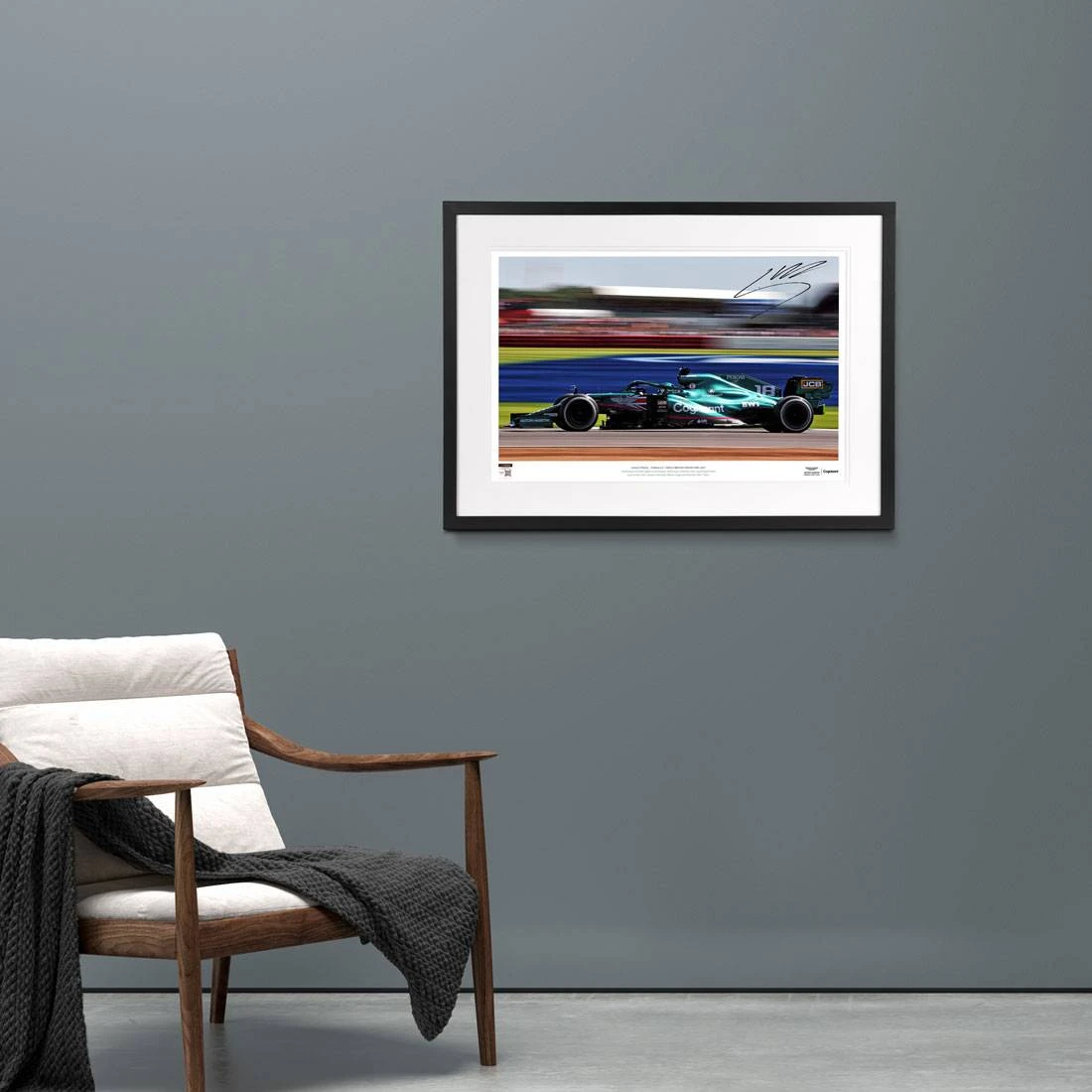 Aston Martin Aston Martin Lance Stroll 2021 Signed Photograph – British GP 2 Aston Martin Aston Martin Lance Stroll 2021 Signed Photograph – British GP