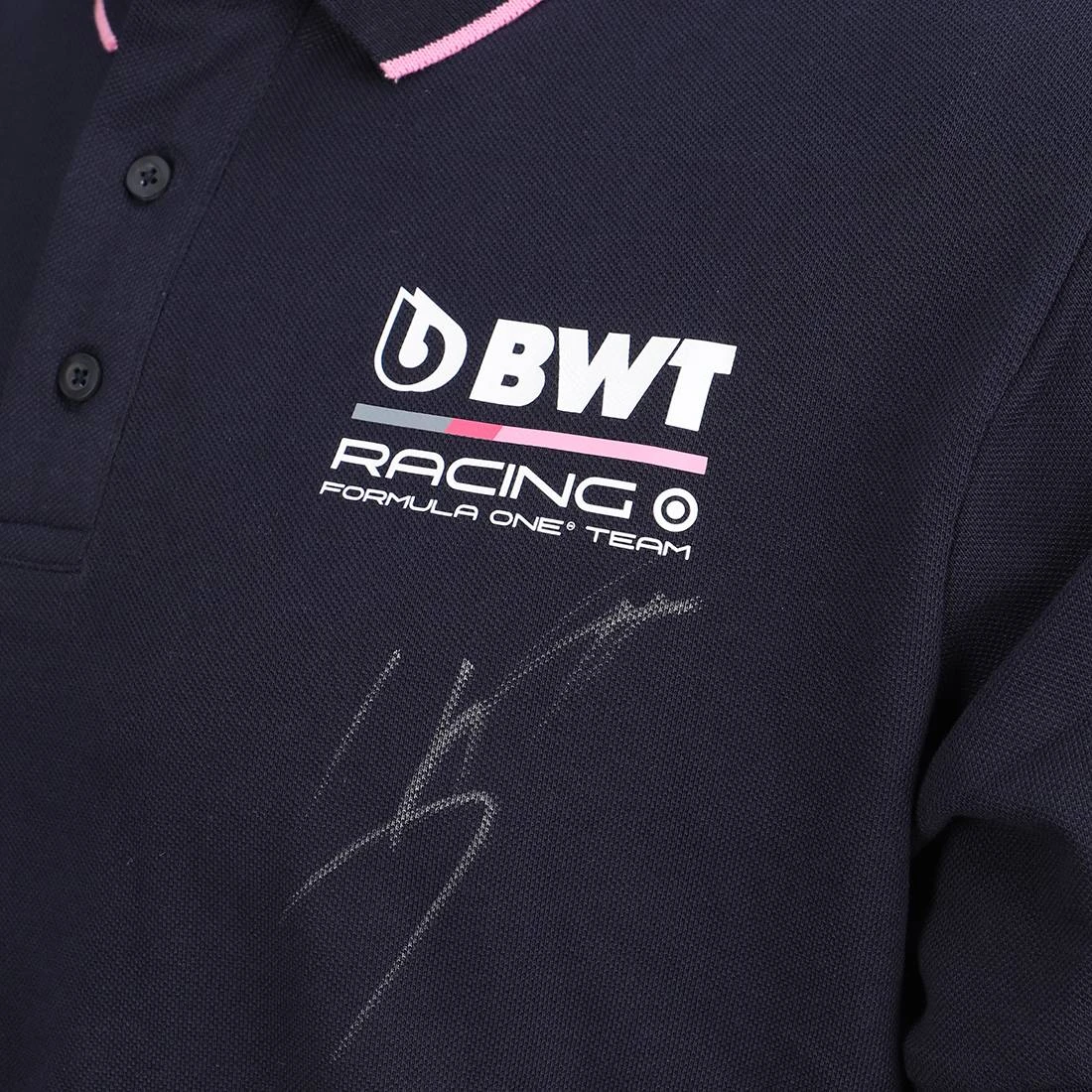 Aston Martin Lance Stroll 2020 Framed Signed Polo Shirt 4 Aston Martin Lance Stroll 2020 Framed Signed Polo Shirt