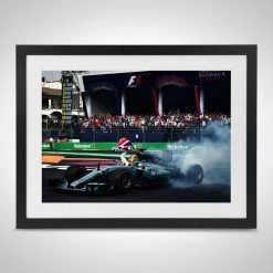 F1 Authentics Lewis Hamilton 2017 Championship Win - Mexican GP - James Moy Print