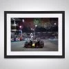 Red Bull Max Verstappen 2021 World Champion Fireworks - James Moy Print