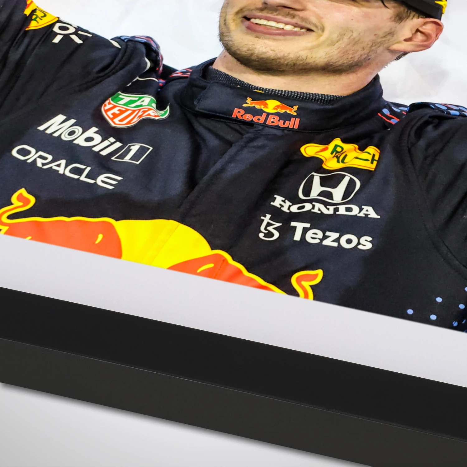 Red Bull Red Bull Max Verstappen 2021 World Champion Podium Flag – James Moy Print 5 Red Bull Red Bull Max Verstappen 2021 World Champion Podium Flag – James Moy Print