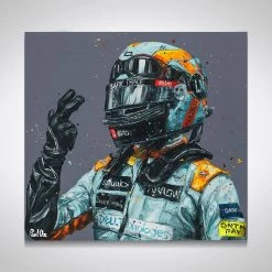 F1 Authentics Lando Norris In Monaco 2021 Hand Embellished Artwork - Paul Oz