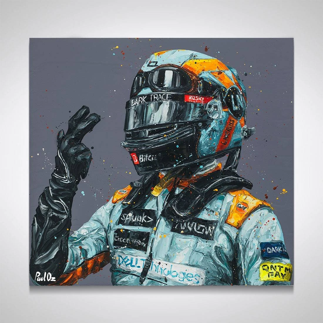 F1 Authentics Lando Norris In Monaco 2021 Hand Embellished Artwork - Paul Oz 1 F1 Authentics Lando Norris In Monaco 2021 Hand Embellished Artwork - Paul Oz