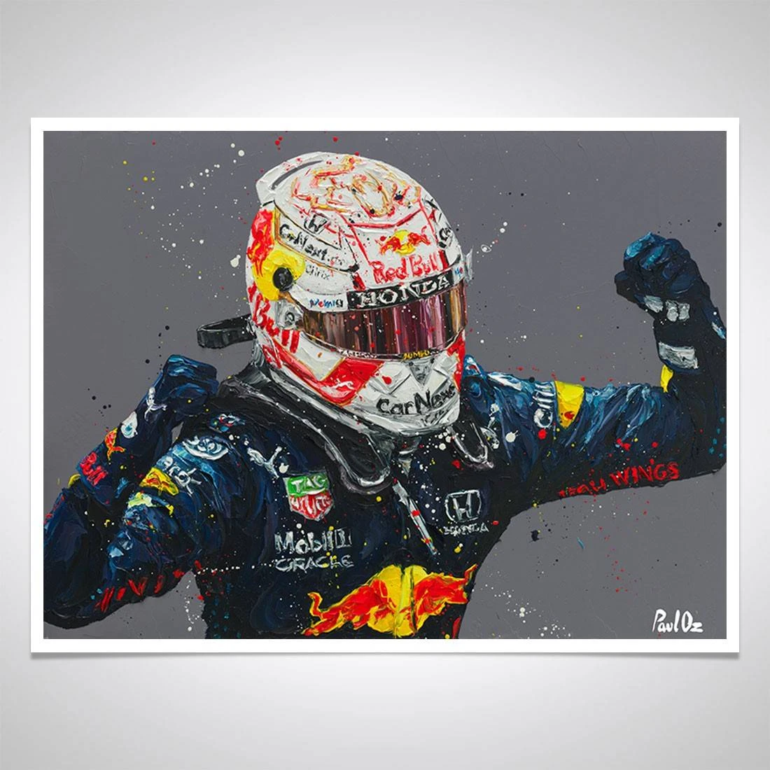Red Bull Max Verstappen In Monaco 2021 Rolled Print Artwork - Paul Oz 1 Red Bull Max Verstappen In Monaco 2021 Rolled Print Artwork - Paul Oz