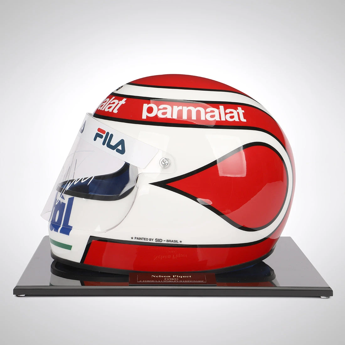 Brabham Nelson Piquet 1983 Signed 1:1 Scale Replica Helmet Driver Archive 4 Brabham Nelson Piquet 1983 Signed 1:1 Scale Replica Helmet Driver Archive