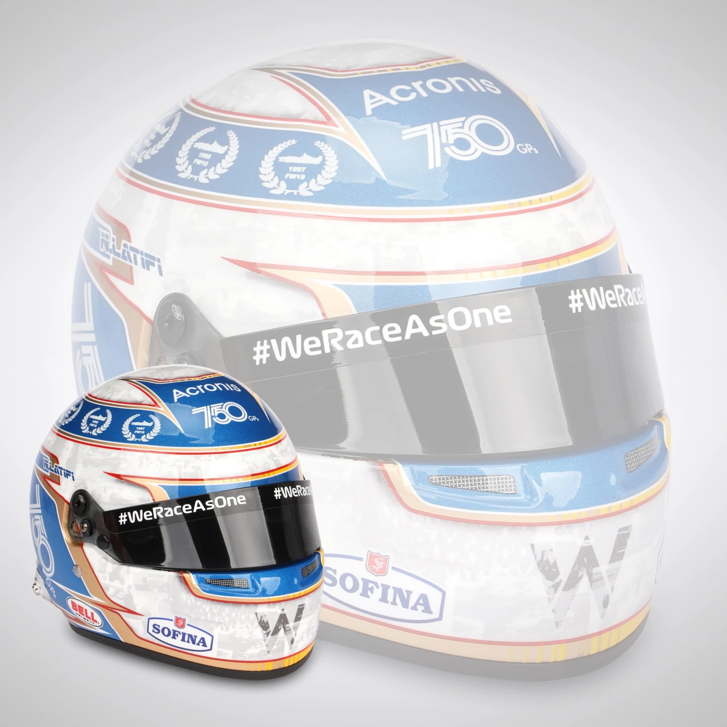 Nicholas Latifi 2021 1:2 Scale Helmet - 750th Williams GP Monaco Edition 1 Nicholas Latifi 2021 1:2 Scale Helmet - 750th Williams GP Monaco Edition