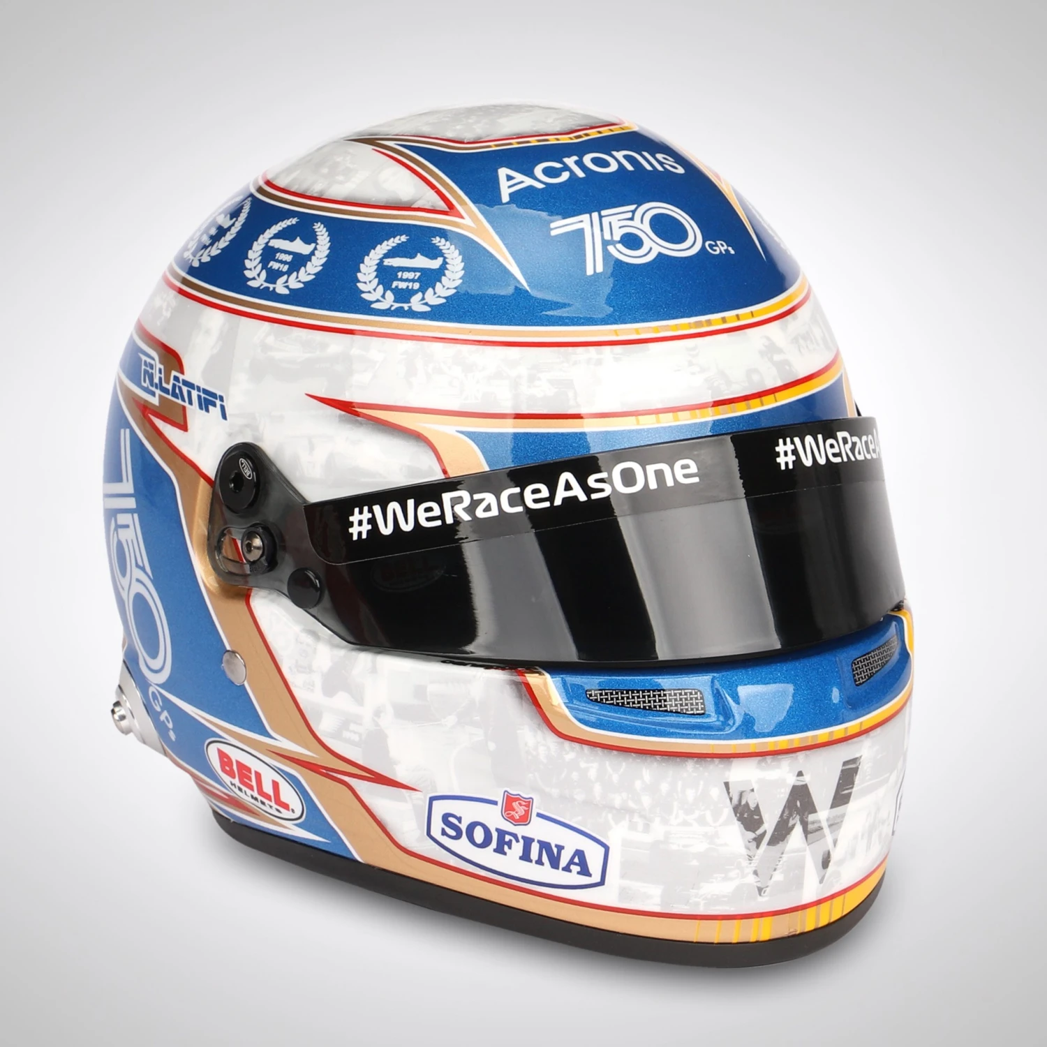Nicholas Latifi 2021 1:2 Scale Helmet - 750th Williams GP Monaco Edition 2 Nicholas Latifi 2021 1:2 Scale Helmet - 750th Williams GP Monaco Edition