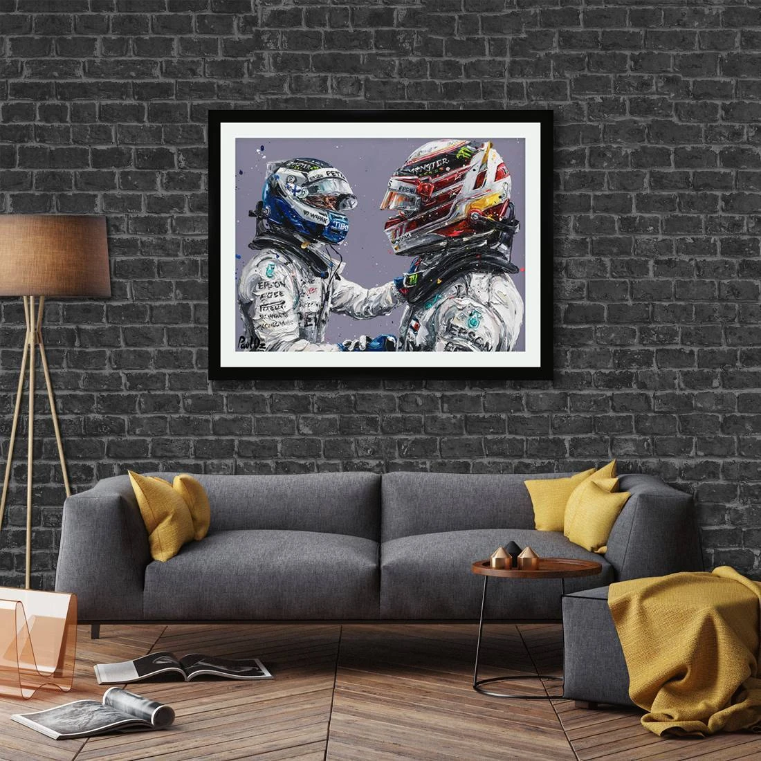 F1 Authentics Lewis Hamilton & Valtteri Bottas Artwork - Paul Oz 3 F1 Authentics Lewis Hamilton & Valtteri Bottas Artwork - Paul Oz