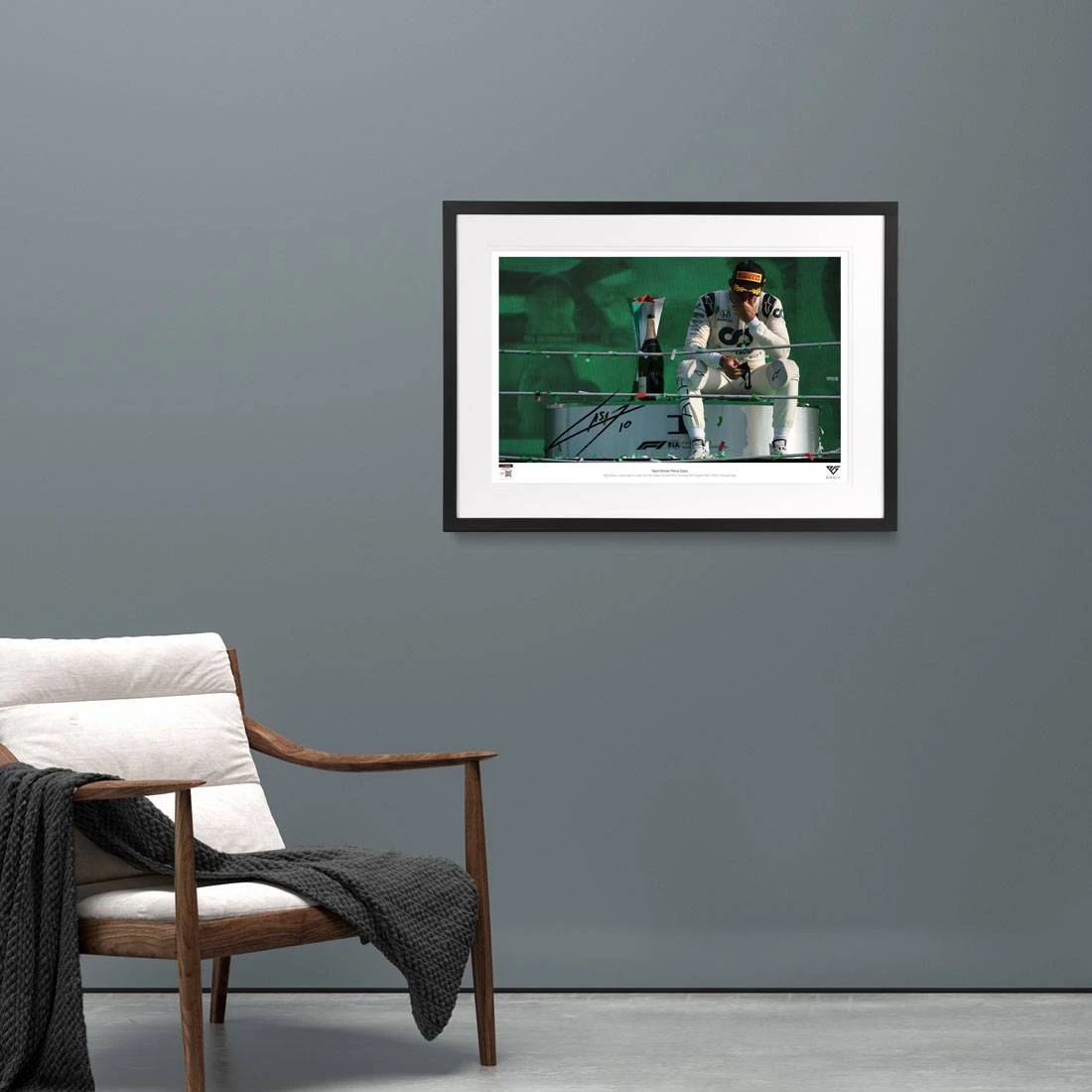 AlphaTauri Pierre Gasly 2020 Signed Italian GP Podium Steps Photograph 4 AlphaTauri Pierre Gasly 2020 Signed Italian GP Podium Steps Photograph