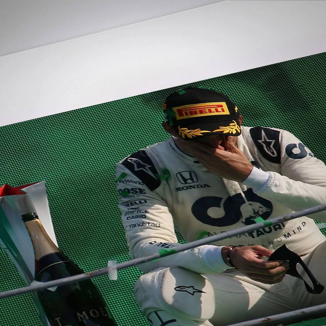 AlphaTauri Pierre Gasly 2020 Signed Italian GP Podium Steps Photograph 5 AlphaTauri Pierre Gasly 2020 Signed Italian GP Podium Steps Photograph