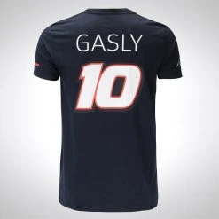 AlphaTauri Pierre Gasly 2021 Signed Shirt - Navy AlphaTauri