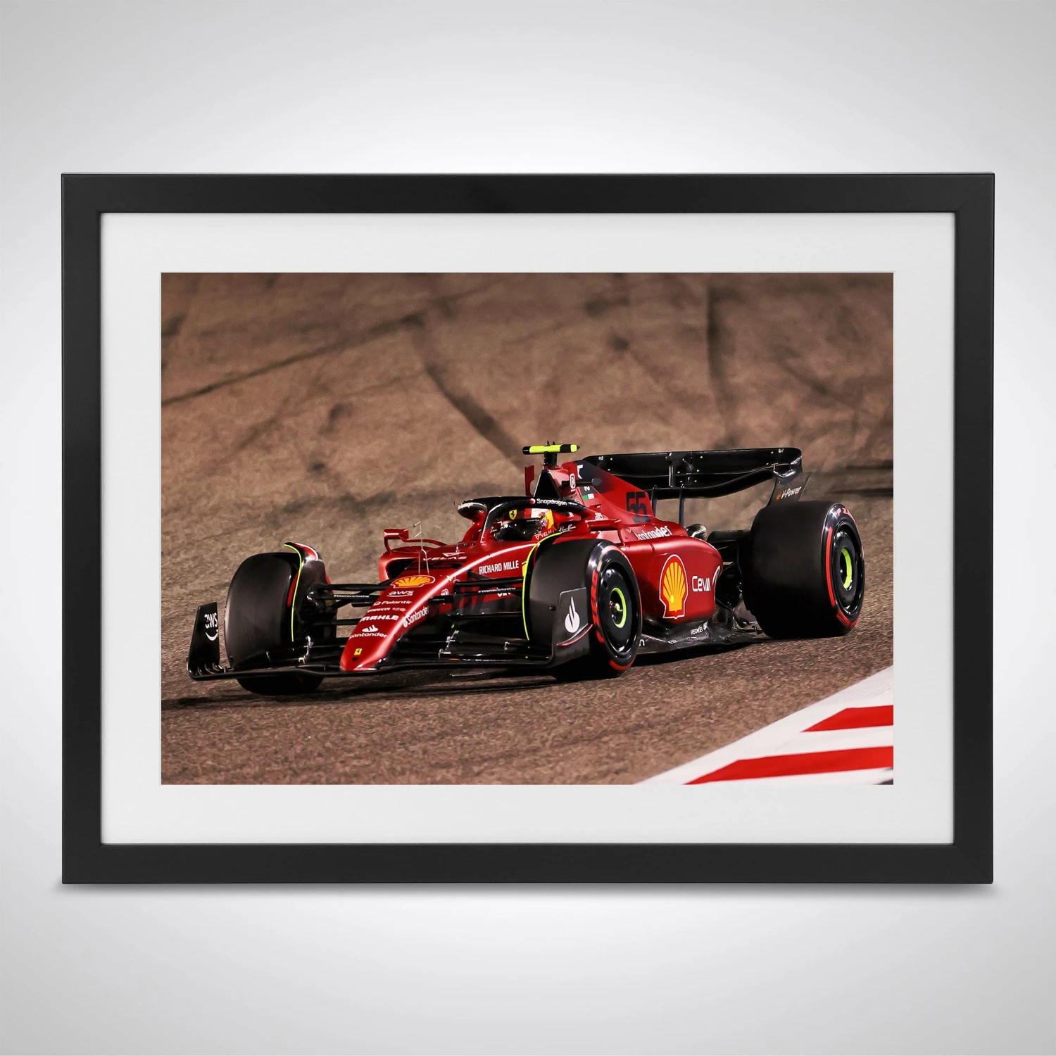 Ferrari Carlos Sainz 2022 Bahrain Grand Prix Print – James Moy 1 Ferrari Carlos Sainz 2022 Bahrain Grand Prix Print – James Moy