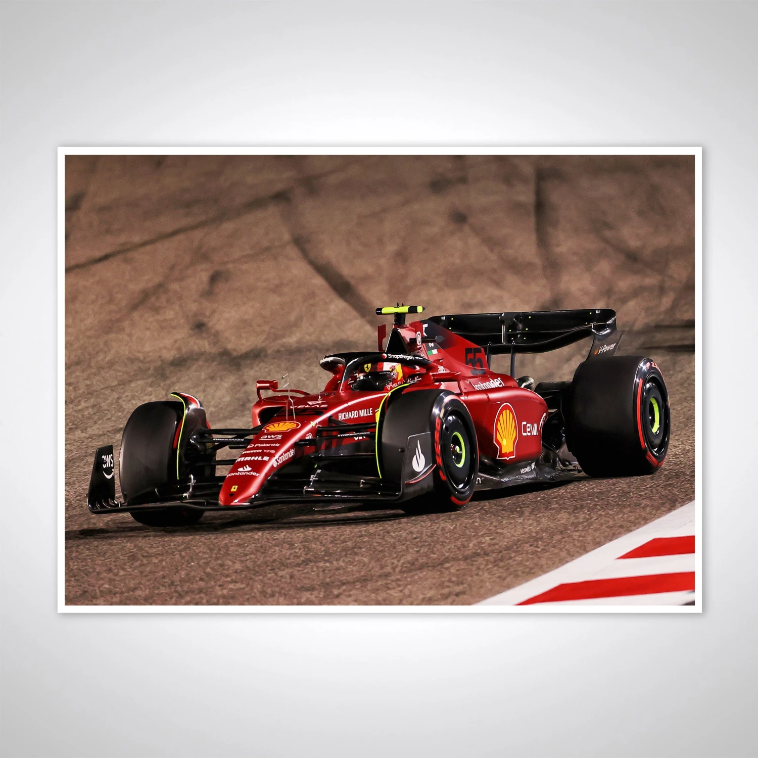Ferrari Carlos Sainz 2022 Bahrain Grand Prix Print – James Moy 4 Ferrari Carlos Sainz 2022 Bahrain Grand Prix Print – James Moy