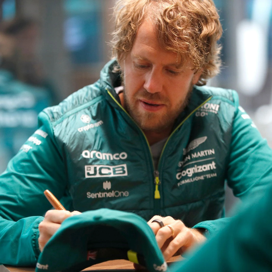 Aston Martin Sebastian Vettel 2022 Signed Cap Aston Martin 2 Aston Martin Sebastian Vettel 2022 Signed Cap Aston Martin