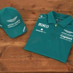 Aston Martin Sebastian Vettel 2022 Signed Polo Shirt 10 Aston Martin Sebastian Vettel 2022 Signed Polo Shirt
