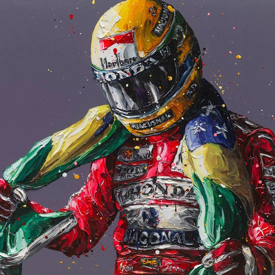 Team Archive Ayrton Senna 25th Anniversary Portrait - Paul Oz 2 Team Archive Ayrton Senna 25th Anniversary Portrait - Paul Oz