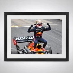 Red Bull Max Verstappen 2021 Monaco GP Celebrating – James Moy Print