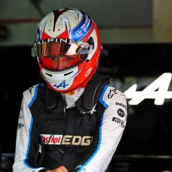 Alpine Esteban Ocon 2021 Framed Signed Race-worn Race Suit - Bahrain GP Alpine