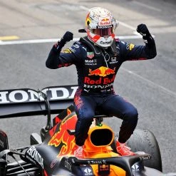 Red Bull Max Verstappen In Monaco 2021 Hand Embellished Artwork - Paul Oz Red Bull 5 Red Bull Max Verstappen In Monaco 2021 Hand Embellished Artwork - Paul Oz Red Bull